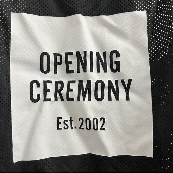 Opening Ceremony Unisex BOX LOGO MESH TANK, black and white size M - Picture 3 of 9